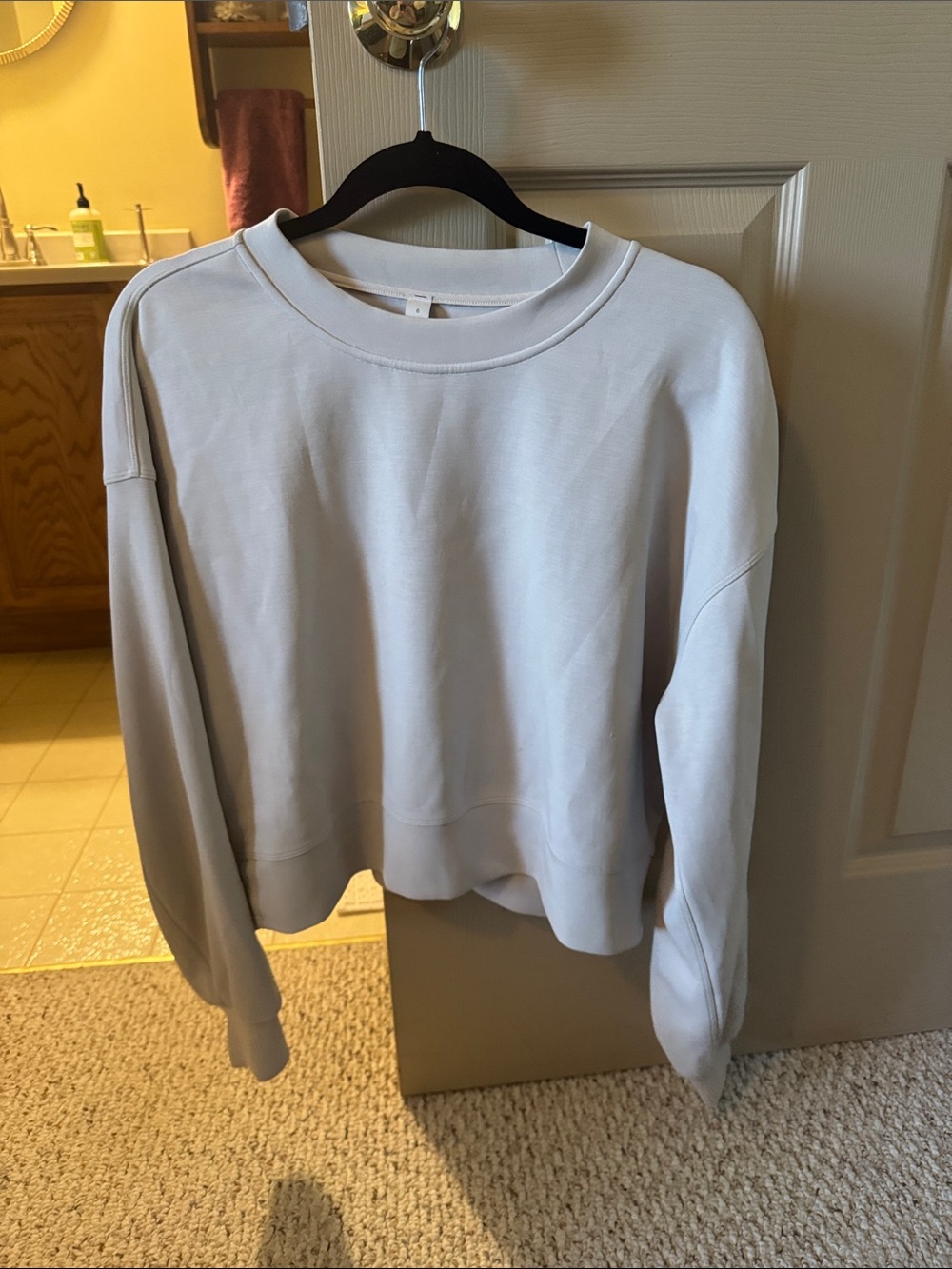 lululemon athletica Light Gray Crewneck Sweatshirt